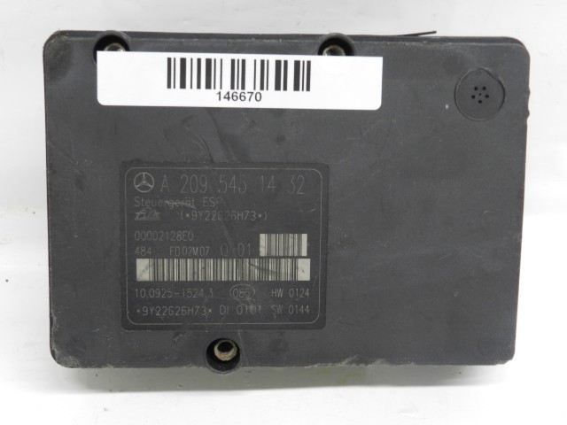 Mercedes Benz C-Class W203 2000-2007 ABS elektronika A0044315412,10.0204-0373.4,10.925-1524.3,A2095451432