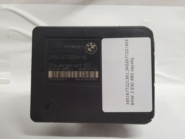 BMW 3 E90 ABS 2005-2011 ABS 3451677221301,10.0399-2859.4,10.0960-0830.3  KI-BE SZERELÉST IS VÁLLALUNK!