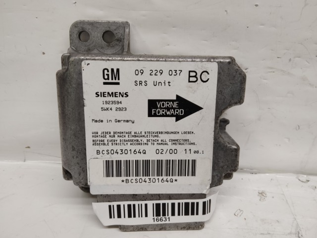 Opel Astra G 1998-2008 Légzsák indító elektronika 09229037BC