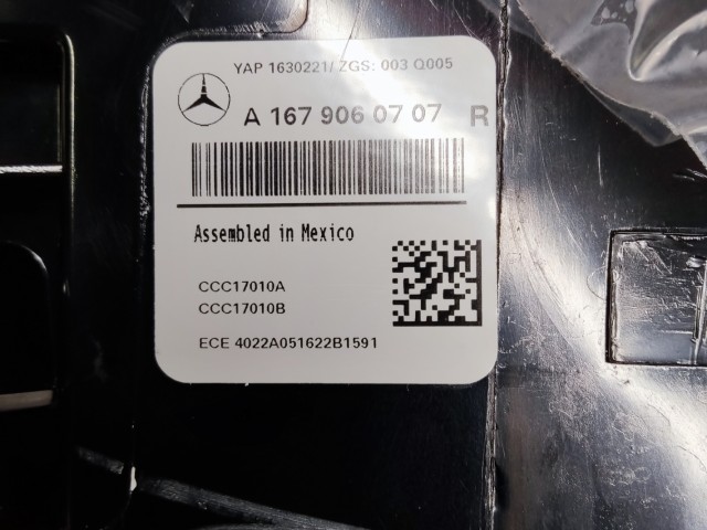 Mercedes Benz GLE 2015.- Jobb hátsó lámpa A1679060707